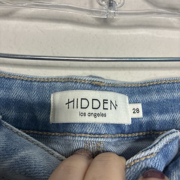 Hidden Ryan High-Rise Bootcut Slit Cuff Raw Hem Jeans 28 - Picture 12 of 12